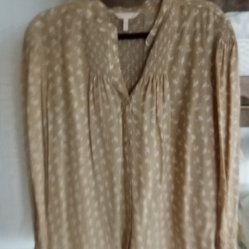 Rebecca Taylor Beige Patterned Blouse
